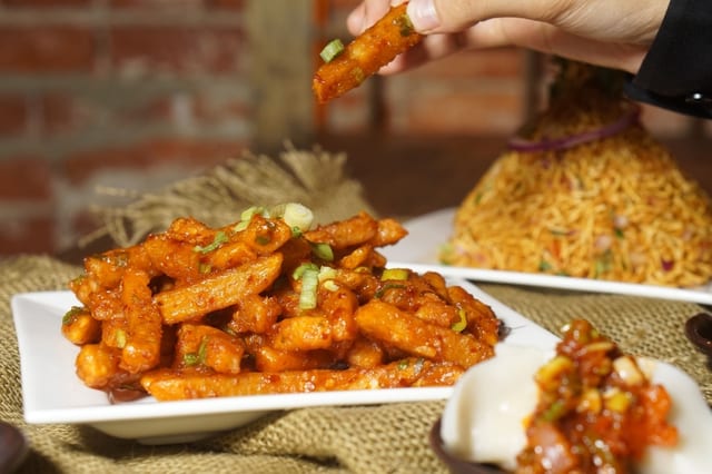 Crispy Chili Potatoes.