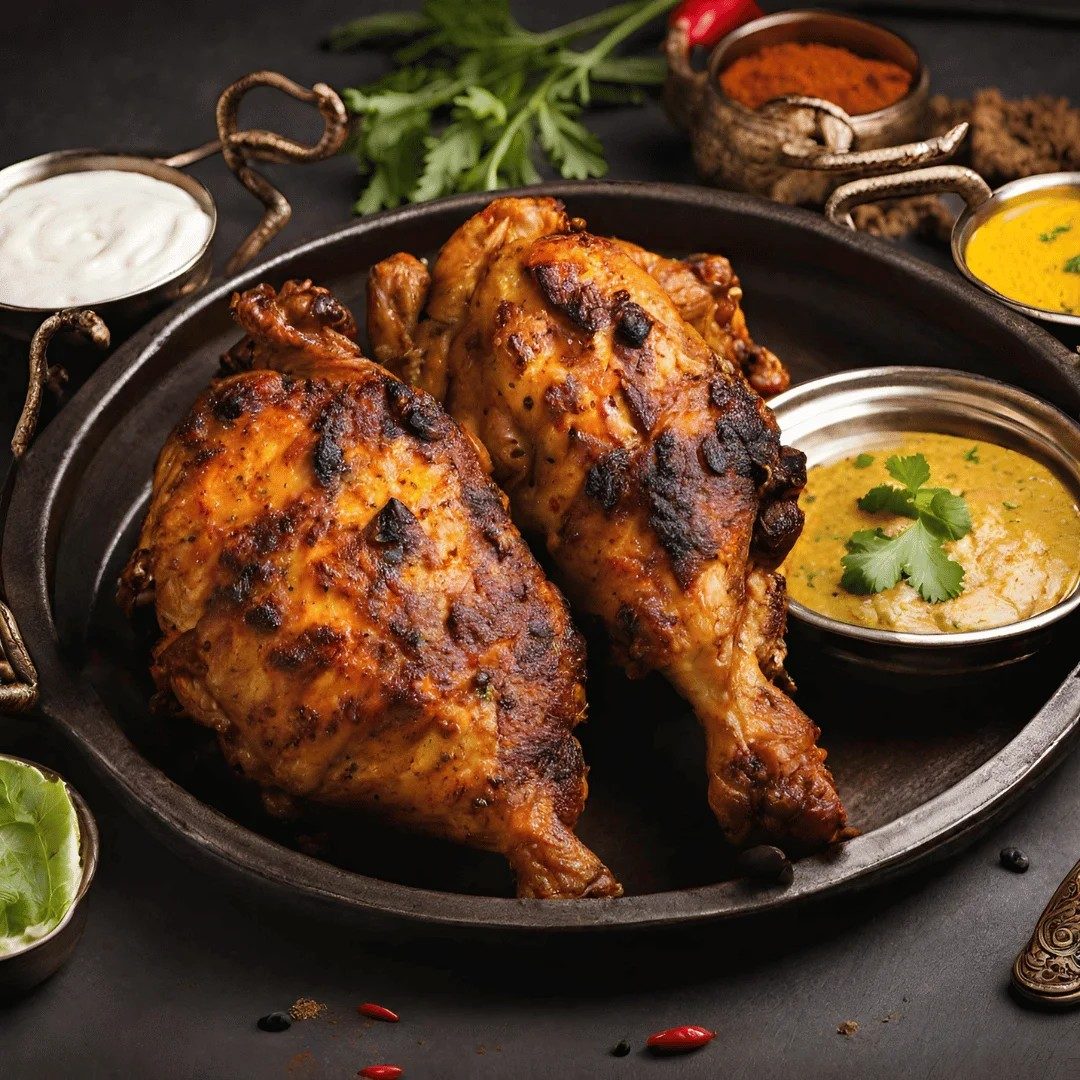 Half Tandoori Chicken (2 pcs).