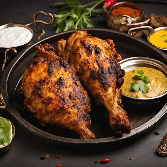 Half Tandoori Chicken (2 pcs).