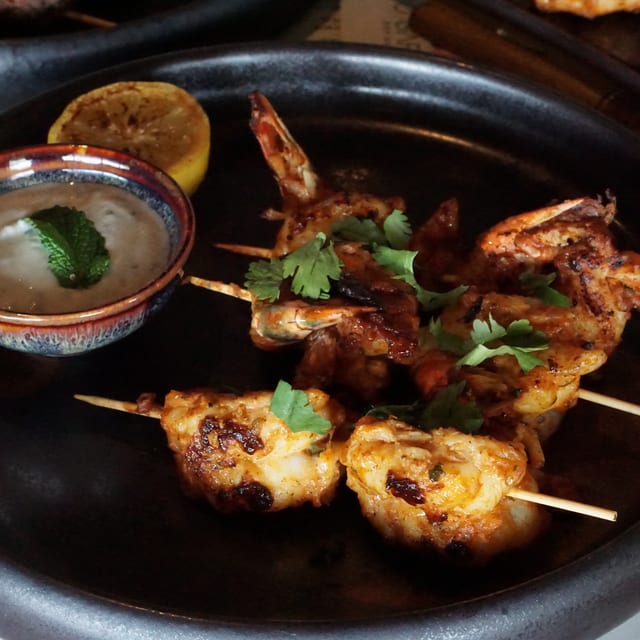 Jumbo Tandoori Shrimp (6 pcs).