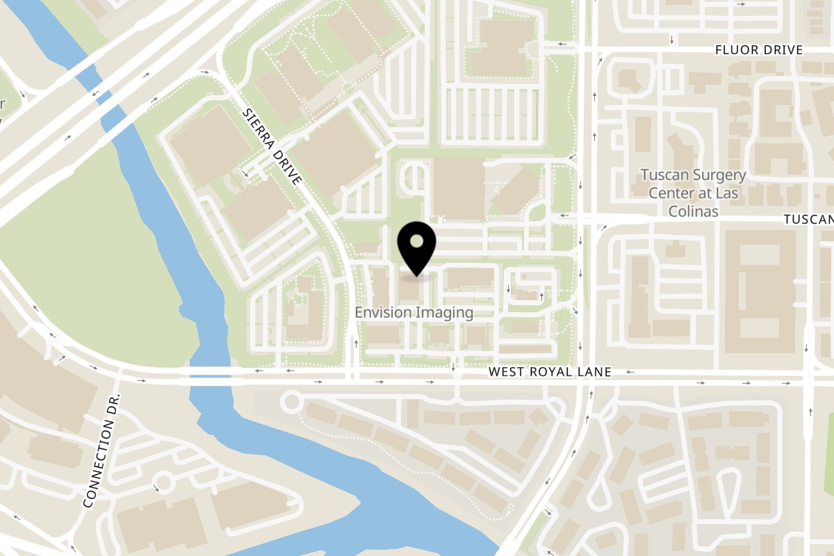 Map showing the location of Inchin's Bamboo Garden Irving on 925 W Royal Ln #140 in Irving