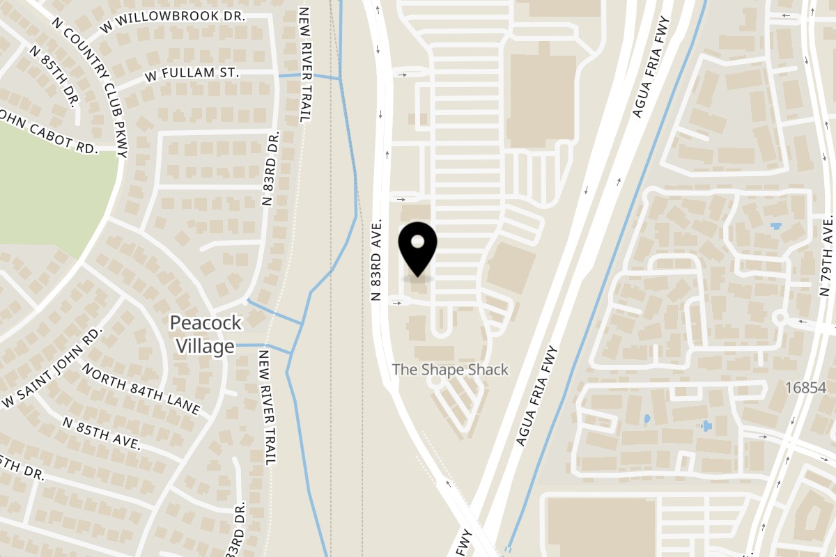 Map showing the location of Inchin's Bamboo Garden Glendale on 18255 N 83rd Ave B113 in Glendale